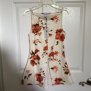 Small WeWoreWhat Peplum Floral Tank